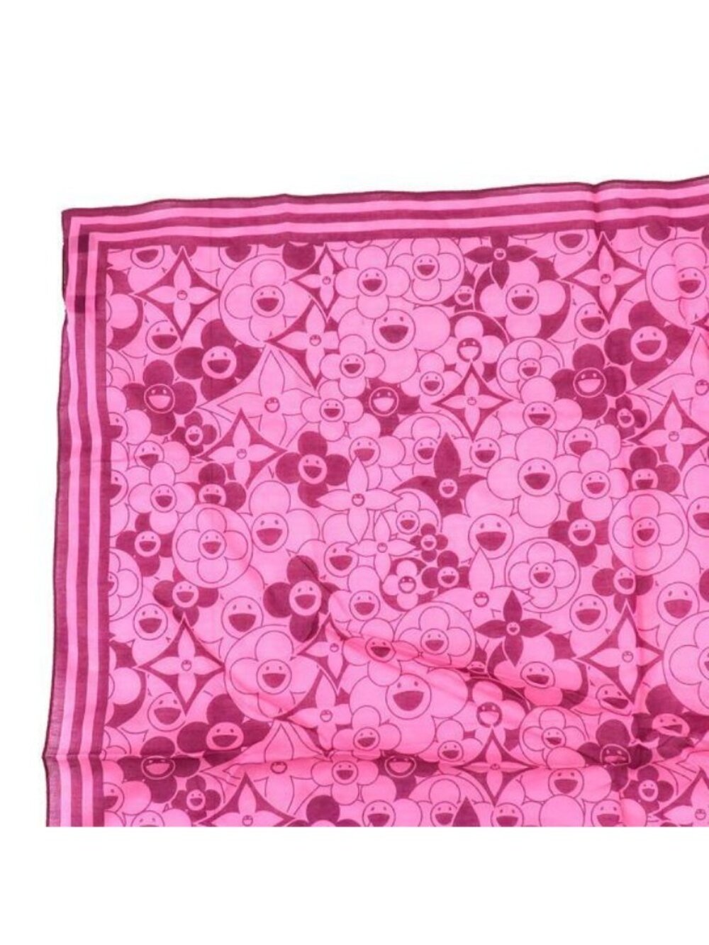 Louis Vuitton Bandana Scarf Cotton Pink - Picture 4 of 9